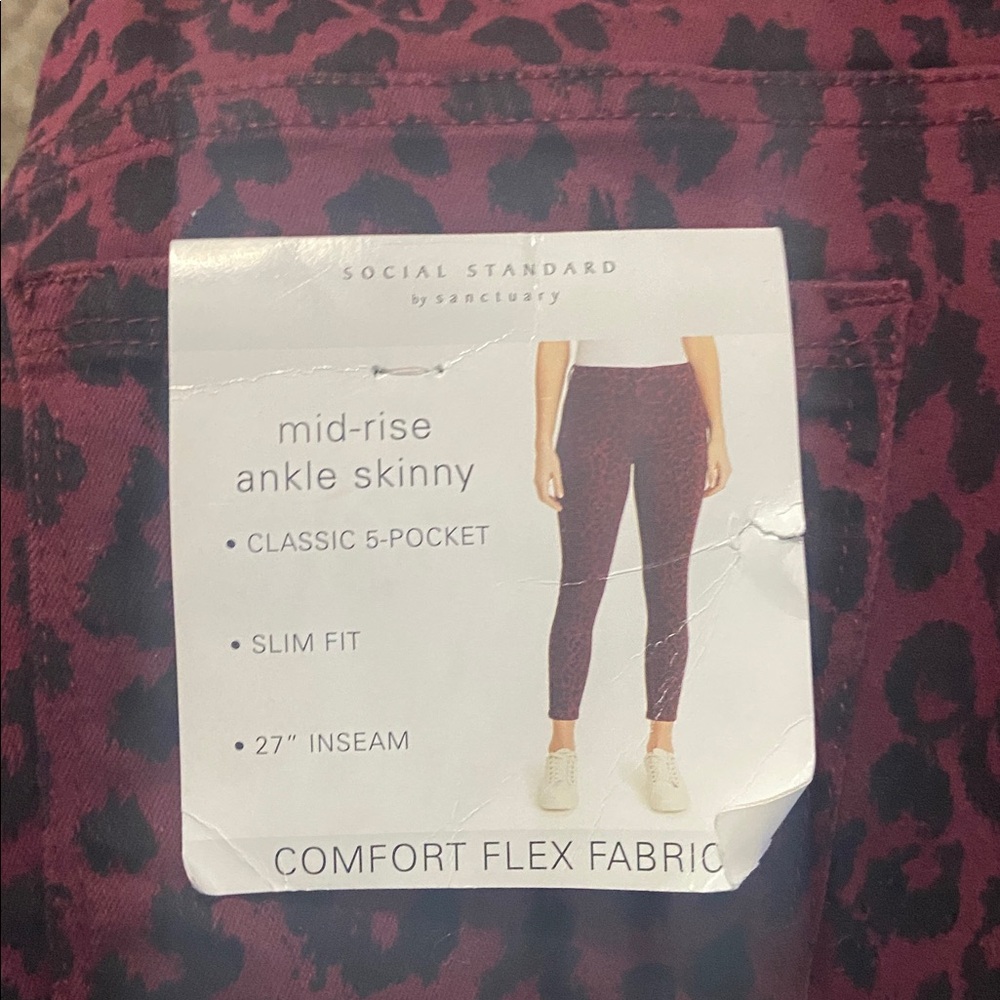 Social Standard Animal print Jeans Size 10